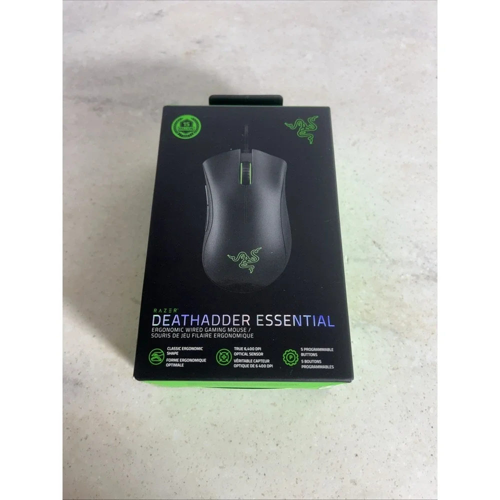 Razer DeathAdder Essential Wired Optical Gaming Mouse - Classic Black...